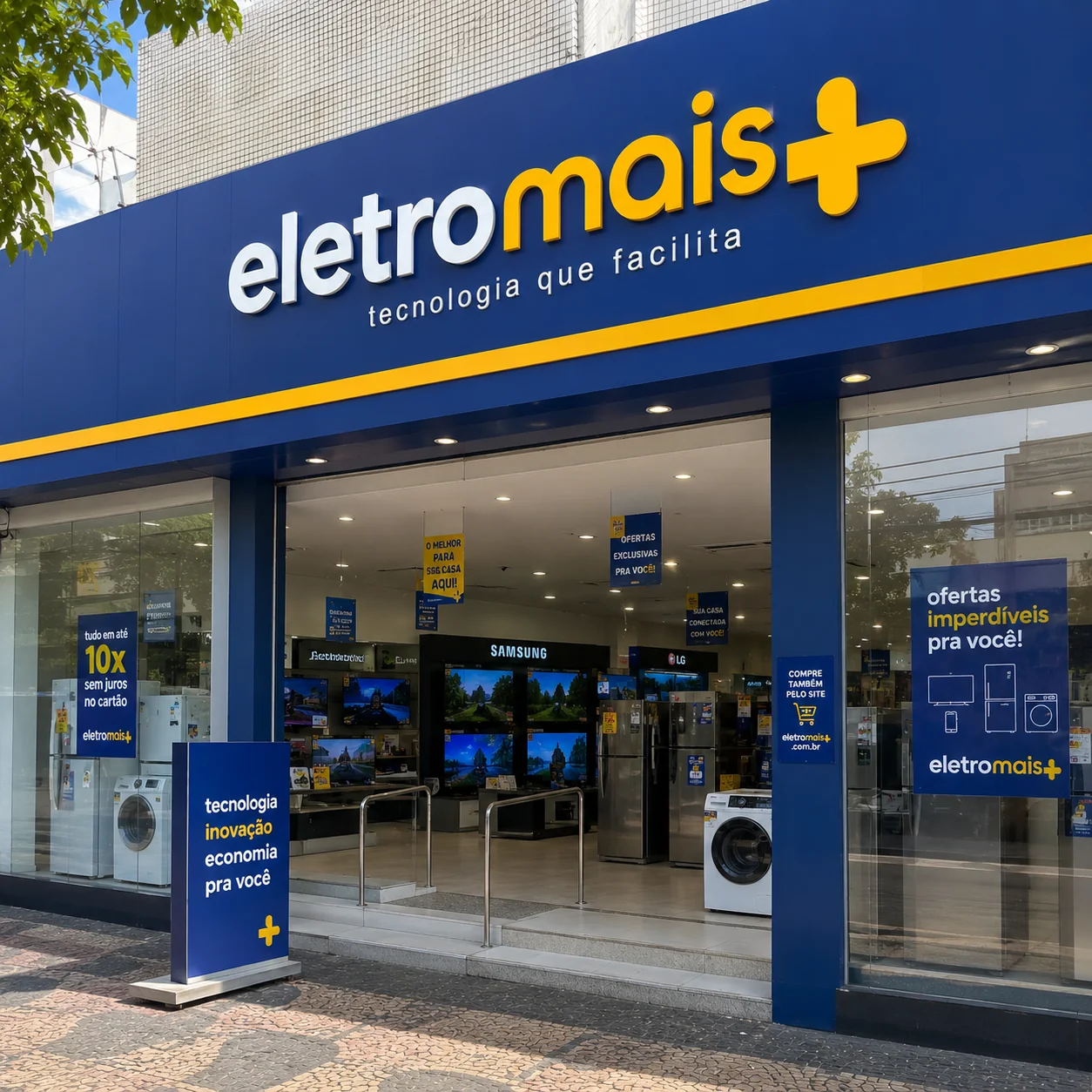 Fachada de loja de eletrônicos