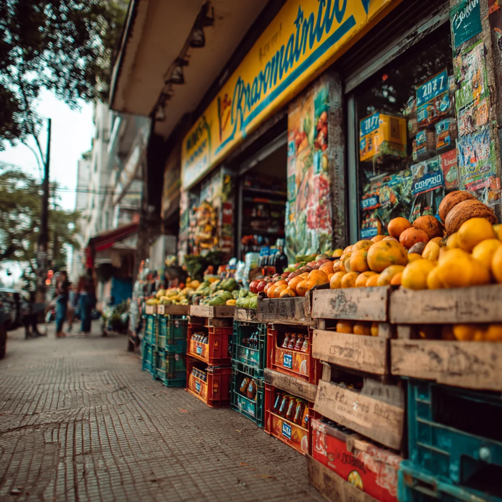 Fachada de mercadinho de bairro