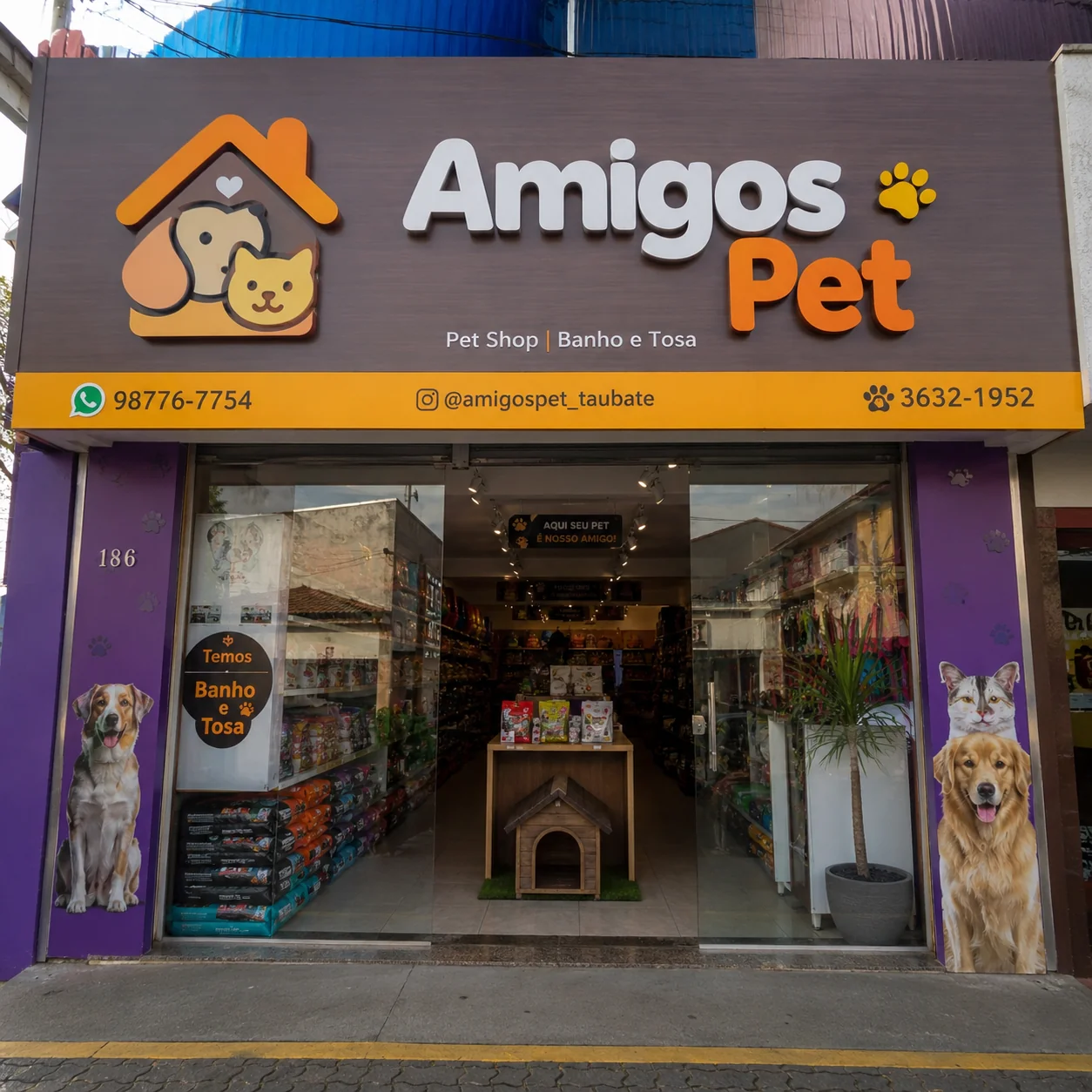 Fachada de pet shop